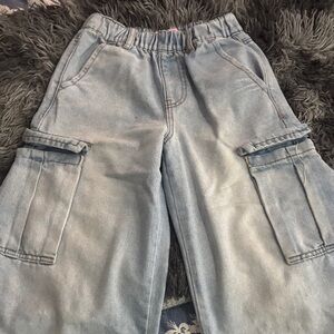 Kids Light Blue Cargo Jeans